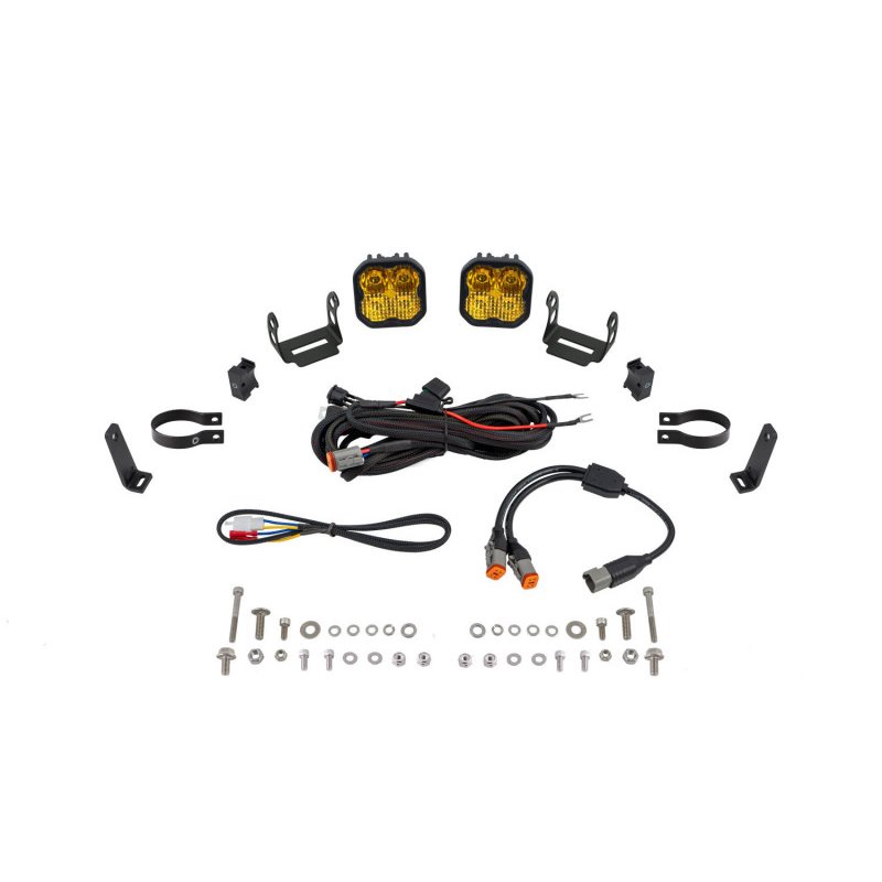 Diode Dynamics SS3 LED Bumper 2 In Roll Bar Kit Max - Yellow Combo (Pair)