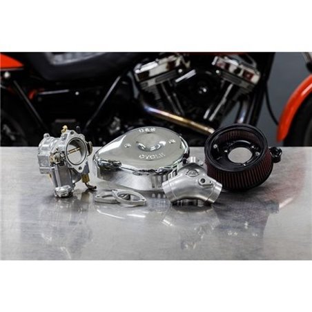 S&S Cycle 2006 BT Super G Carburetor &  Stealth Air Cleaner Kit w/ Chrome Teardrop