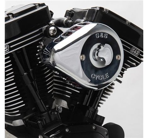 S&S Cycle 2007+ XL Sportster Models Stealth Air Cleaner Kit w/ Chrome Mini Teardrop Cover