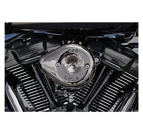 S&S Cycle 17-23 M8 Models Lava Chrome Stealth Mini Teardrop Air Cleaner Kit