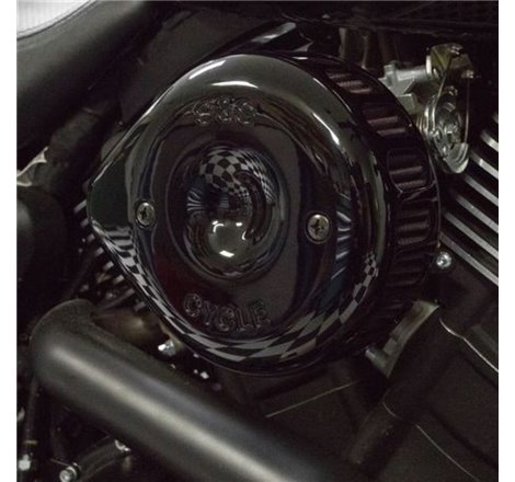 S&S Cycle 2014+ XG500/XG750 Models Stealth Air Cleaner Kit w/ Gloss Black Mini Teardrop Cover