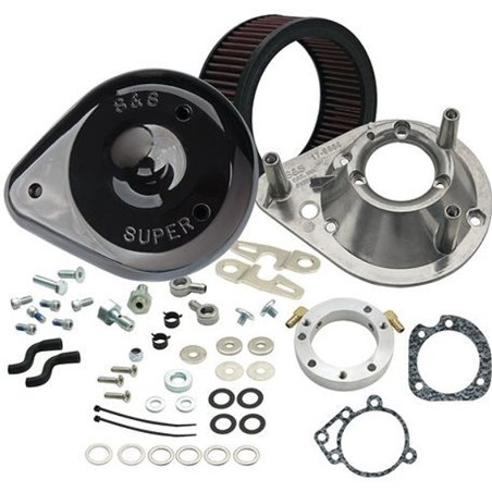 S&S Cycle 91-06 XL Sportster Models Teardrop Air Cleaner Kit - Gloss Black