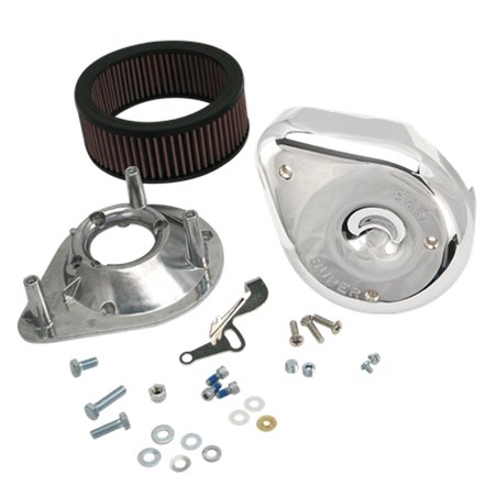 S&S Cycle 66-84 BT w/ 5 Gal Tanks Notched Teardrop Air Cleaner Kit for Super E/G Carbs