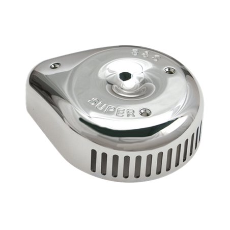 S&S Cycle Slasher Slotted Air Cleaner Cover For Super E/G Carbs - Chrome