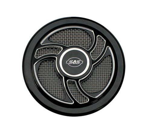 S&S Cycle Stealth Applications Torker Air Cleaner Cover w/ Machined Highlights - Gloss Black