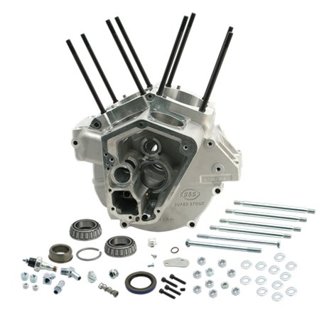 S&S Cycle 92-99 BT w/ Stock Bore Super Stock Alternator Style Crankcase - Natural