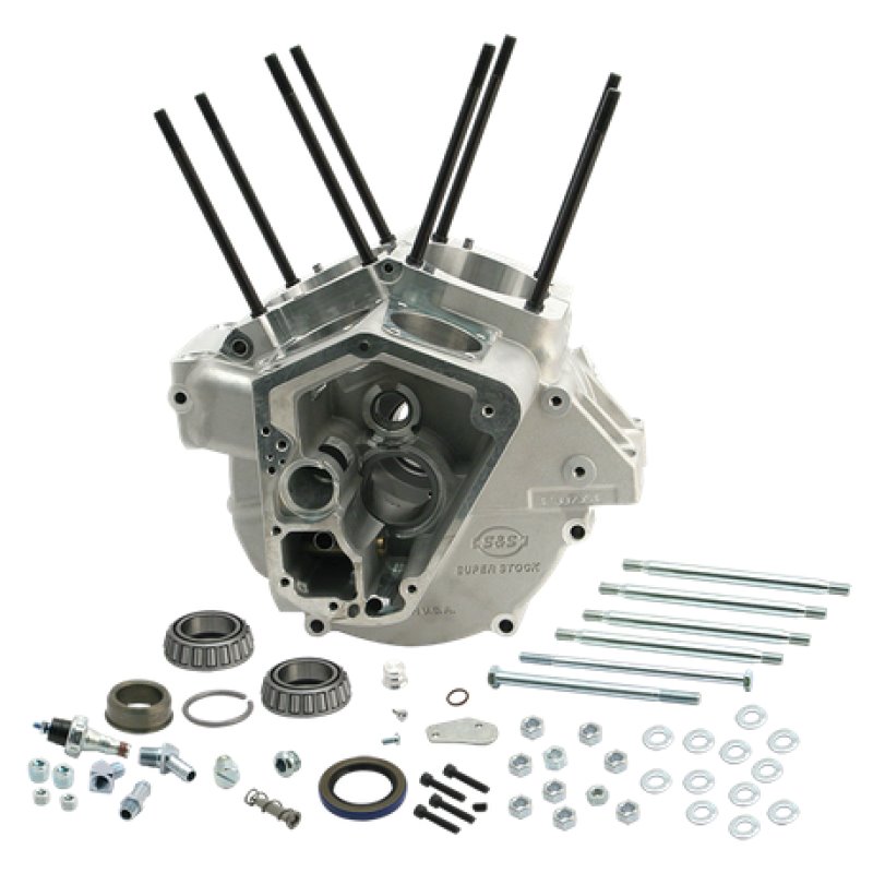 S&S Cycle 92-99 BT w/ Stock Bore Super Stock Alternator Style Crankcase - Natural