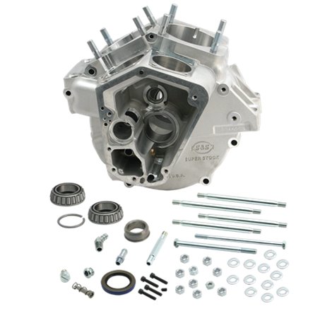 S&S Cycle 70-84 BT w/ Stock Bore Super Stock Alternator Style Crankcase - Natural