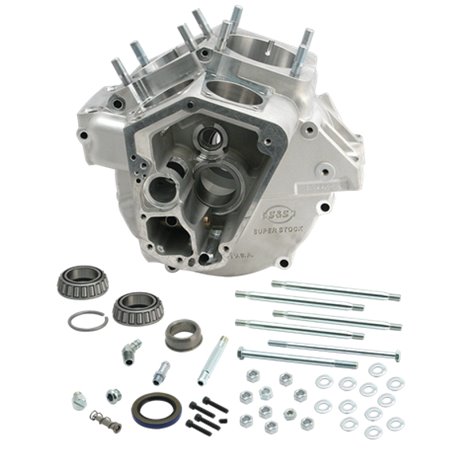 S&S Cycle 70-84 BT w/ Stock Bore Super Stock Alternator Style Crankcase - Natural