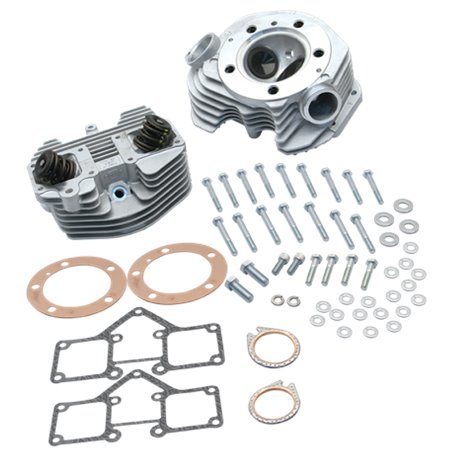 S&S Cycle 79-84 BT Super Stock 3-5/8in Bore Band Style Single Plug Cylinder Head Kit - Natural