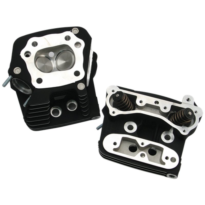 S&S Cycle 84-99 BT Performance Replacement Low Compression 82cc Cylinder Heads - Wrinkle Black