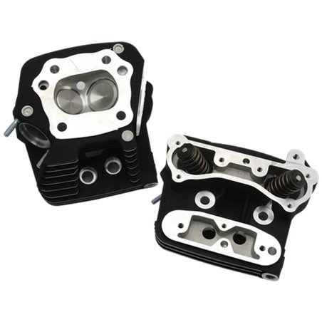 S&S Cycle 84-99 BT Performance Replacement Low Compression 82cc Cylinder Heads - Wrinkle Black