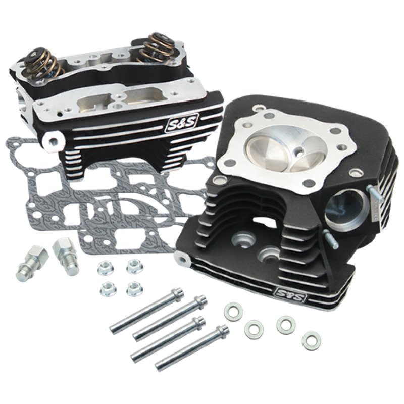 S&S Cycle 08-16 Touring Super Stock 79cc Cylinder Head Kit - Wrinkle Black