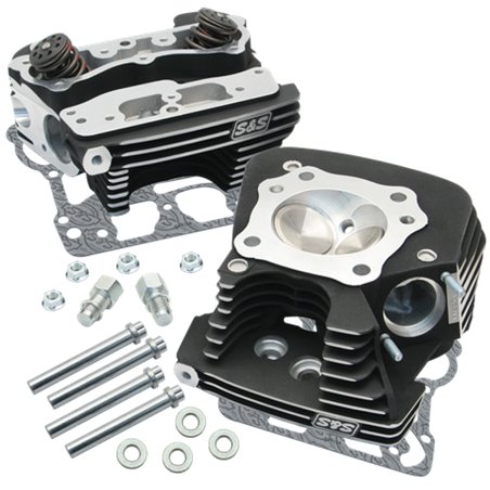 S&S Cycle 08-16 Touring Super Stock 89cc Cylinder Head Kit - Wrinkle Black