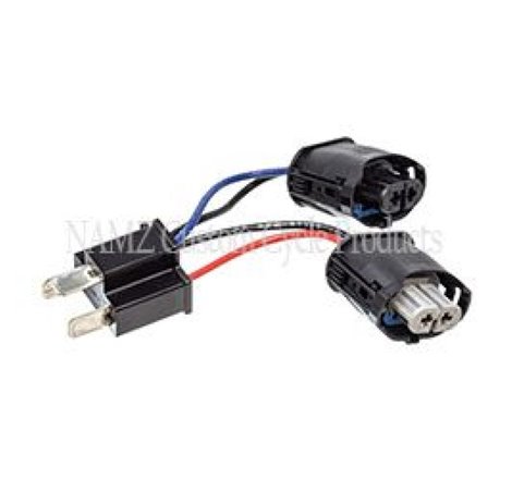 NAMZ 2014+ Road King (w/7in. Dual LED HLamp) Headlight Adapter Pigtail w/Female H9 & H11 to Male H4