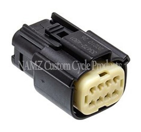 NAMZ 07-23 V-Twin VRSAW/CR/CX Models Molex MX-150 8-Position Female Connector - Blk (HD 72479-07BK)