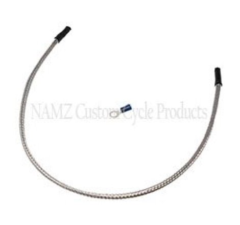 NAMZ Oil Sendin Harness Cover (SS Braided & Clear Coated - Stock Length)