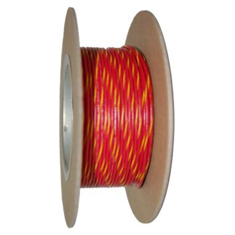 NAMZ OEM Color Primary Wire 100ft. Spool 20g - Red/Yellow Stripe