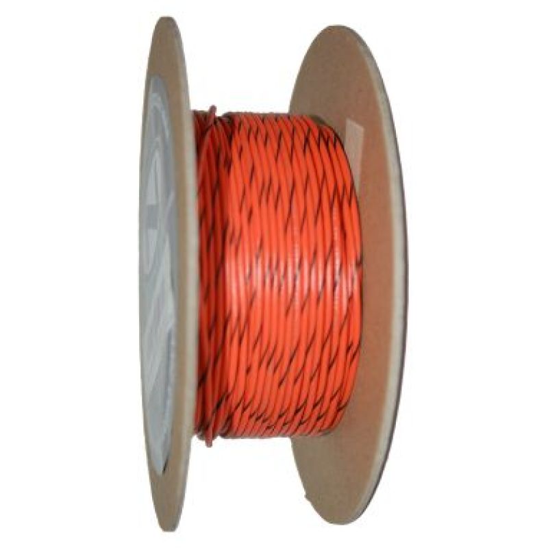 NAMZ OEM Color Primary Wire 100ft. Spool 18g - Orange/Black Stripe