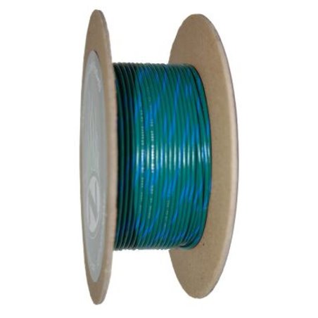 NAMZ OEM Color Primary Wire 100ft. Spool 20g - Green/Blue Stripe