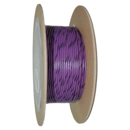 NAMZ OEM Color Primary Wire 100ft. Spool 20g - Violet/Black Stripe