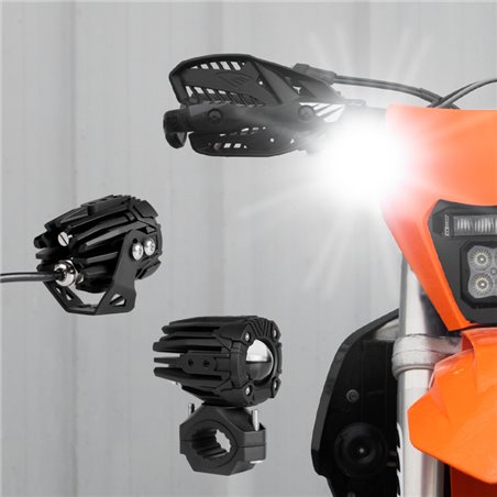 XK Glow 2in Dual Mode LED Driving Light Kit for Motorcycles, UTVs & ATVs