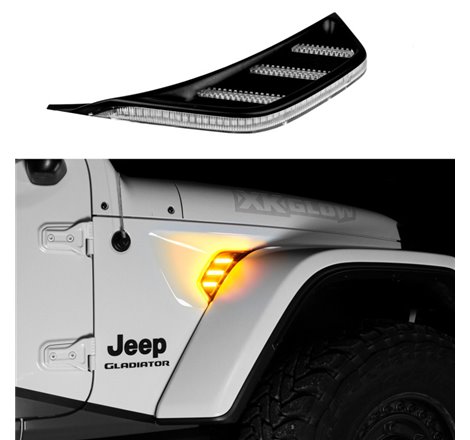 XK Glow Amber Jeep Air Vent Light w/ Turn Signal & Running Light