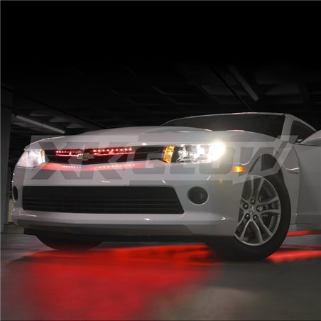 XK Glow Tube Single Color Underglow LED Accent Light Car/Truck Kit Red - 8x24In