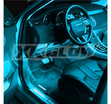 XK Glow Strip Single Color XKGLOW UnderglowLED Accent Light Car/Truck Kit Light Blue - 4x8In