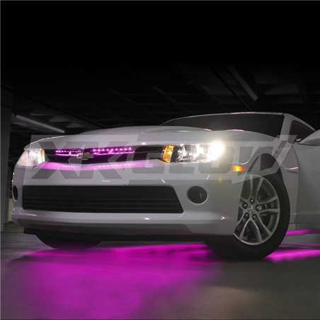 XK Glow Strip Single Color Underglow LED Accent Light Car/Truck Kit Pink - 8x24In Tube Car + 4x8In