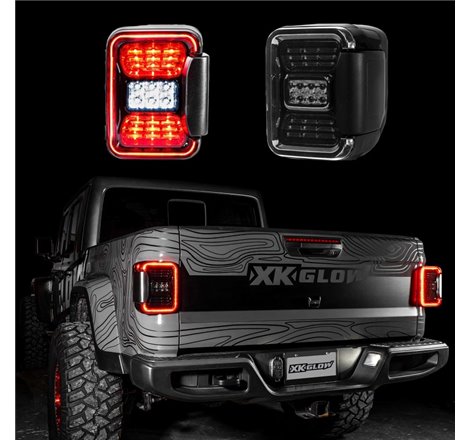 XK Glow Jeep JT Gladiator LED Taillight w/ Smoked Lens