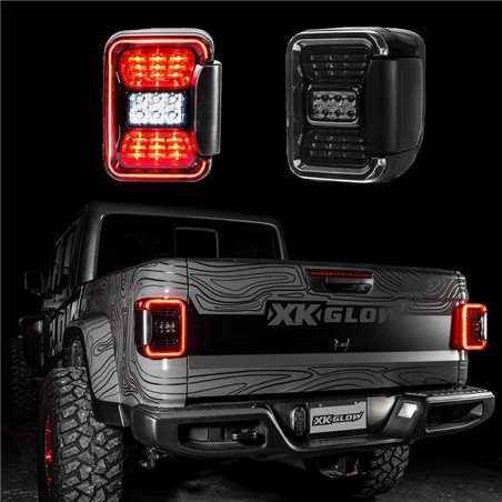 XK Glow Jeep JT Gladiator LED Taillight w/ Smoked Lens