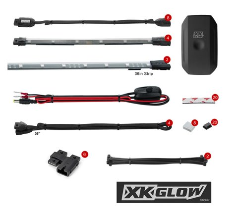 XK Glow LED Snowmobile Accent Light Kits XKchrome Smartphone App (Standard)