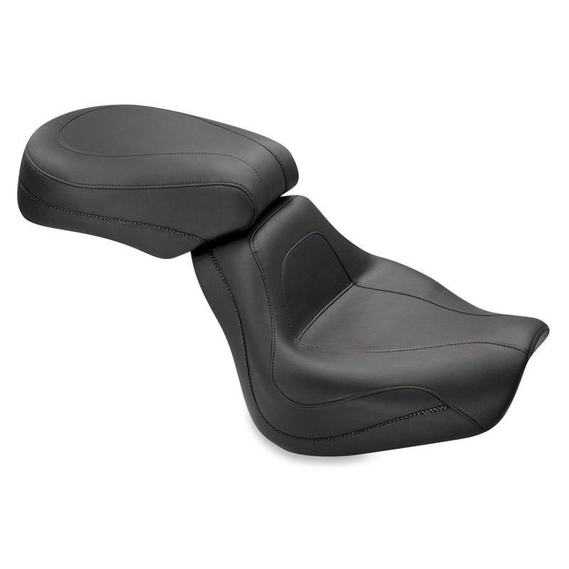 Mustang 00-07 Harley Softail Deuce Sport Touring Solo Seat - Black