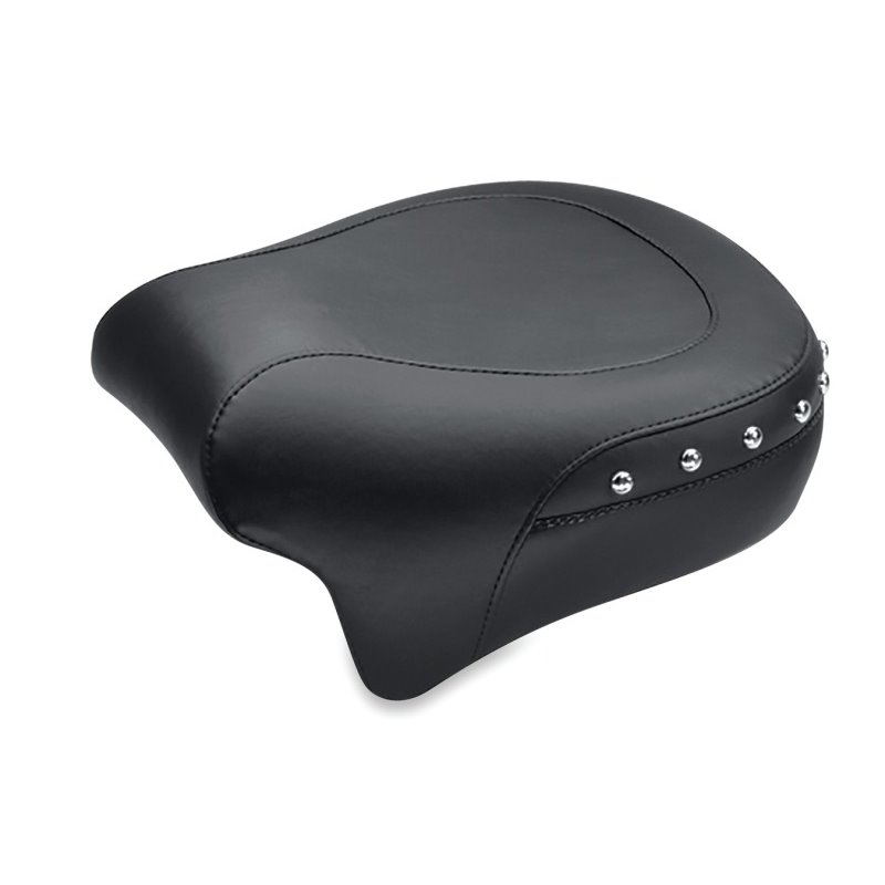 Mustang 08-21 Harley Electra Glide,Rd Glide,Rd King,Str Glide Pass Seat(13.5wide)/Studs - Black