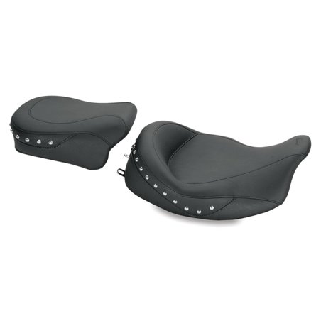 Mustang 08-21 Harley Electra Glide,Rd Glide,Rd King,Str Glide Std Touring Solo Seat w/Studs - Black