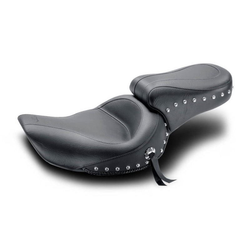 Mustang 91-05 Harley Dyna Standard Touring Solo Seat w/Studs - Black