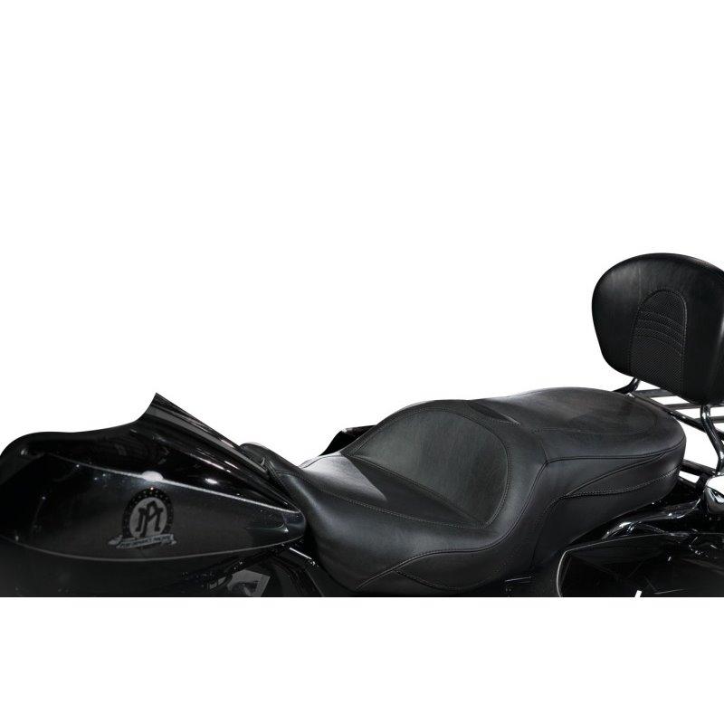 Mustang 97-07 Harley Road King, 06-07 Street Glide, 00-05 Eagle Sport Touring 1PC Seat - Black