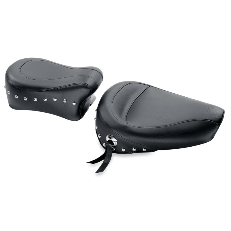 Mustang 82-03 Harley Sportster Standard Touring Passenger Seat w/Studs - Black