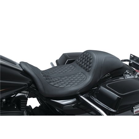 Mustang 08-21 Harley Electra Glide,Rd Glide,Rd King ,Str Glide Hightail Fastback 1PC Seat - Black