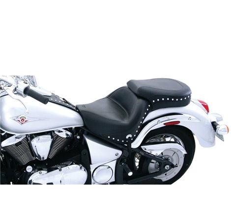 Mustang 06-21 Kawasaki Vulcan 900 Classic, Custom Standard Touring 1PC Seat w/Studs - Black