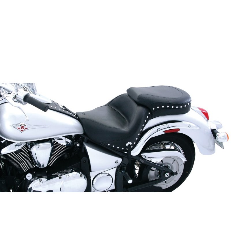 Mustang 06-21 Kawasaki Vulcan 900 Classic, Custom Standard Touring 1PC Seat w/Studs - Black