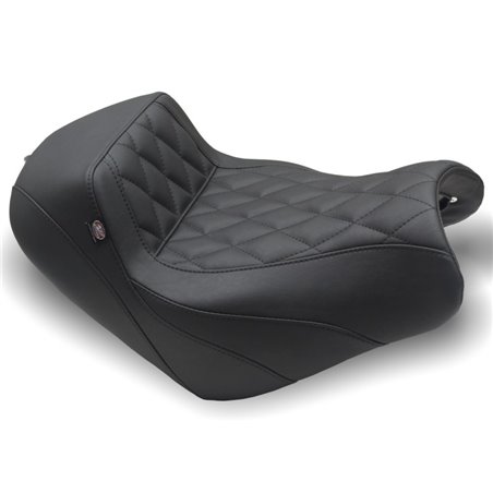 Mustang 15-23 Kawasaki Vulcan S Solo Seat Diamond Stitch - Black