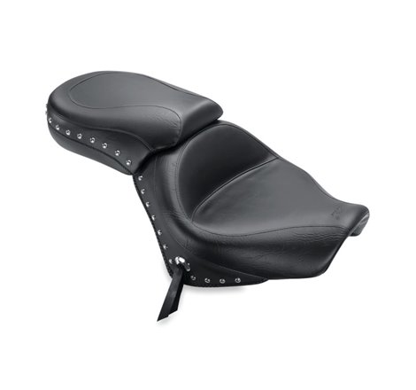 Mustang 04-21 Honda VT750 Aero Wide Touring 2PC Seat w/Studs - Black