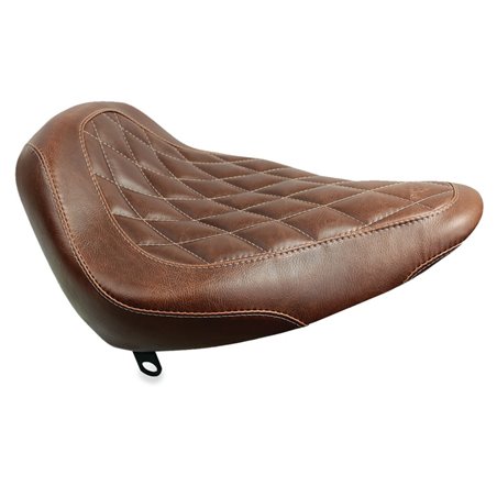 Mustang 84-06 Harley Standard Rear Tire Wide Tripper Solo Seat Diamond Stitch- Distressed Brown