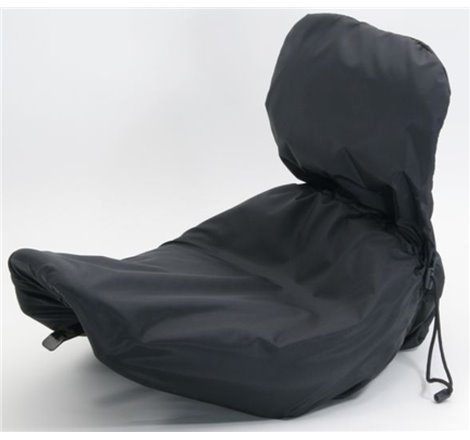 Mustang Harley Solo Seat w/Driver Backrest Rain Covers - Black