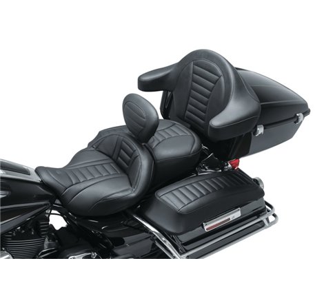 Mustang 08-21 Harley Electra Glide Std, Rd Glide ,Rd King, Str Glide Driver Backrest Deluxe - Black