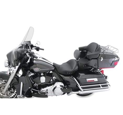 Mustang 08-21 Harley Electra, Rd Glide, Rd King Standard Super Touring Pass Seat w/Studs - Black