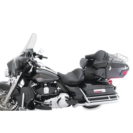 Mustang 08-21 Harley Electra, Rd Glide, Rd King Standard Super Touring Pass Seat w/Studs - Black