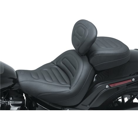 Mustang 18-21 Harley Fat Bob Standard Touring Recessed Passenger Seat - Black